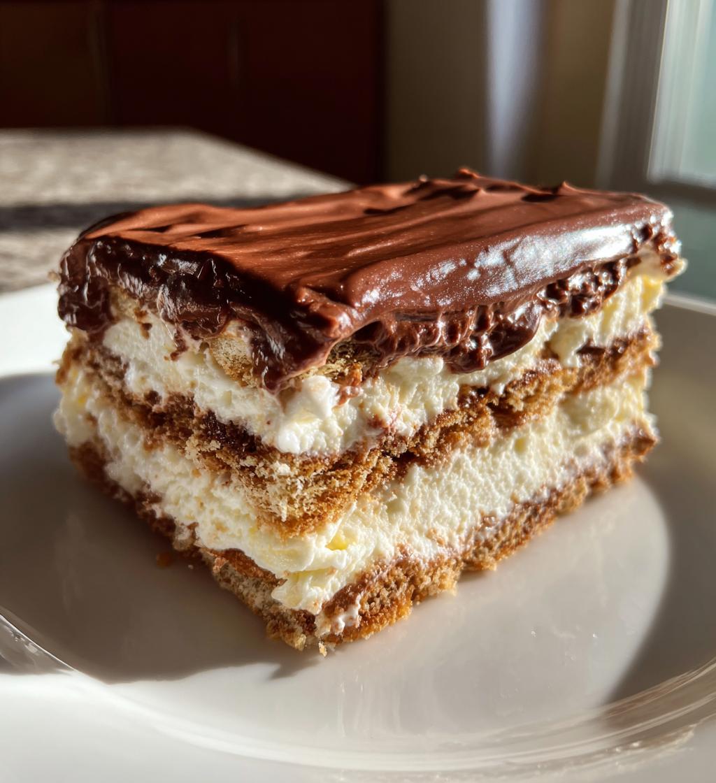 no bake chocolate eclair cake