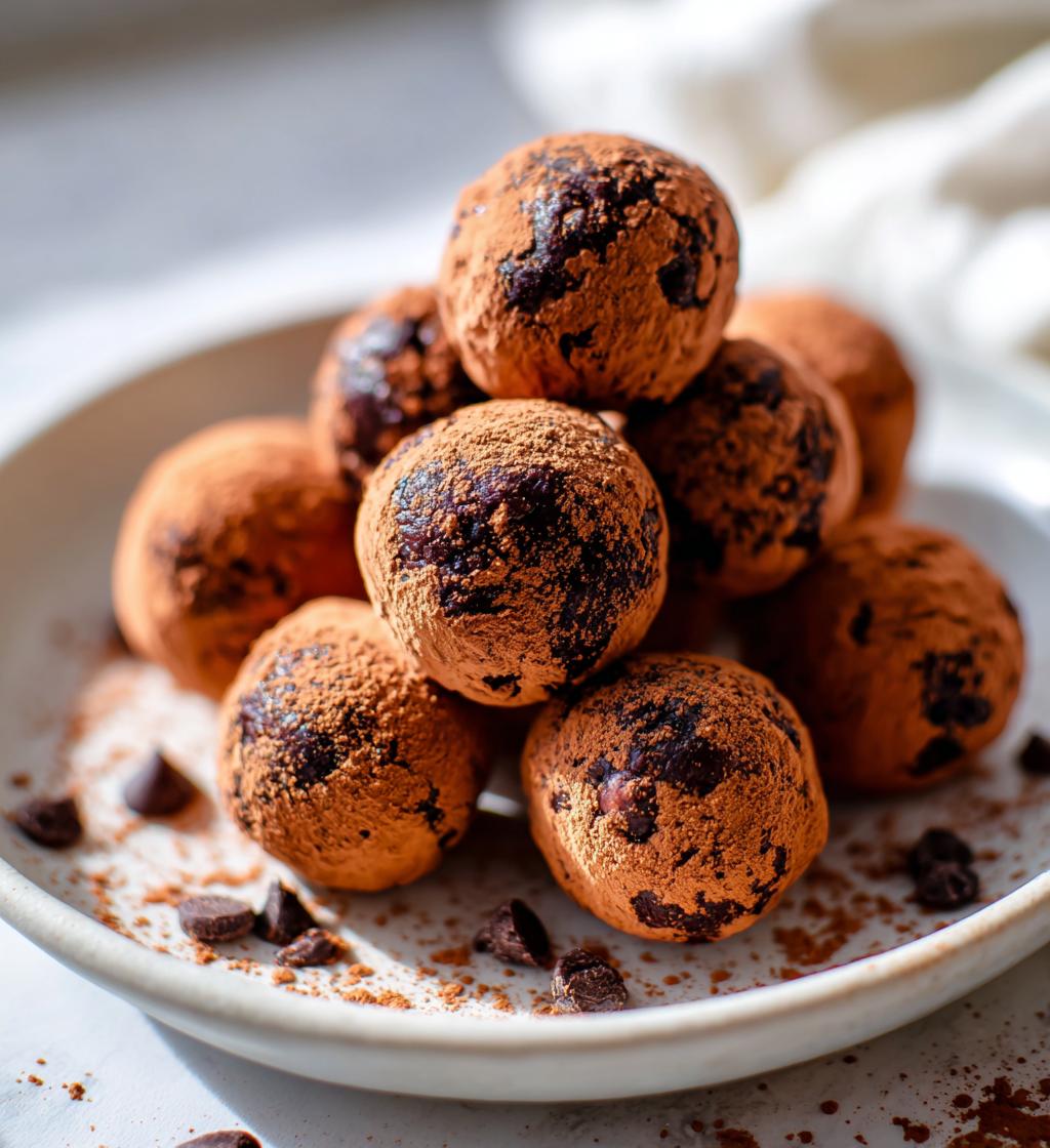 no bake cottage cheese brownie batter protein bites - detail 1