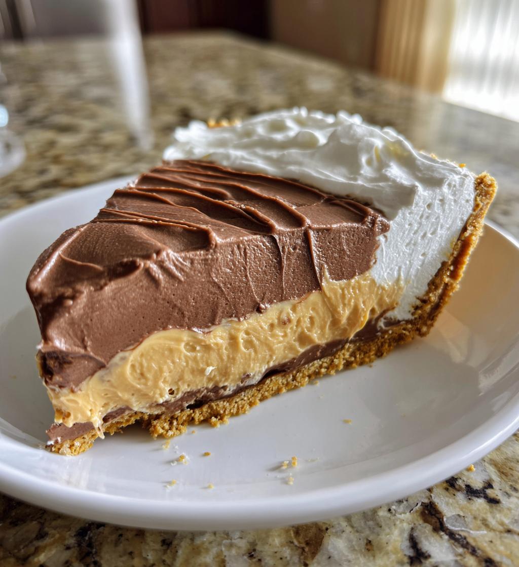 no bake cream cheese peanut butter pie with chocolate whipped cream