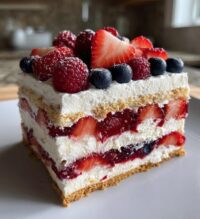 no bake summer berry icebox cake