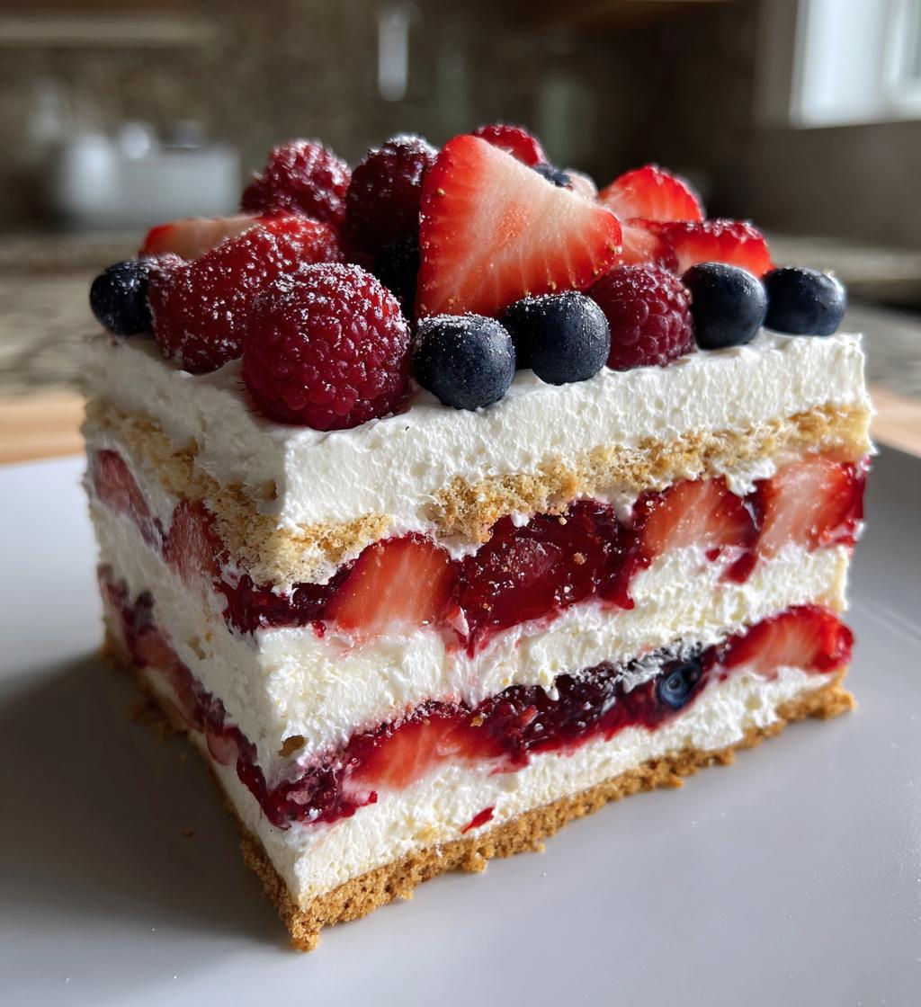 no bake summer berry icebox cake