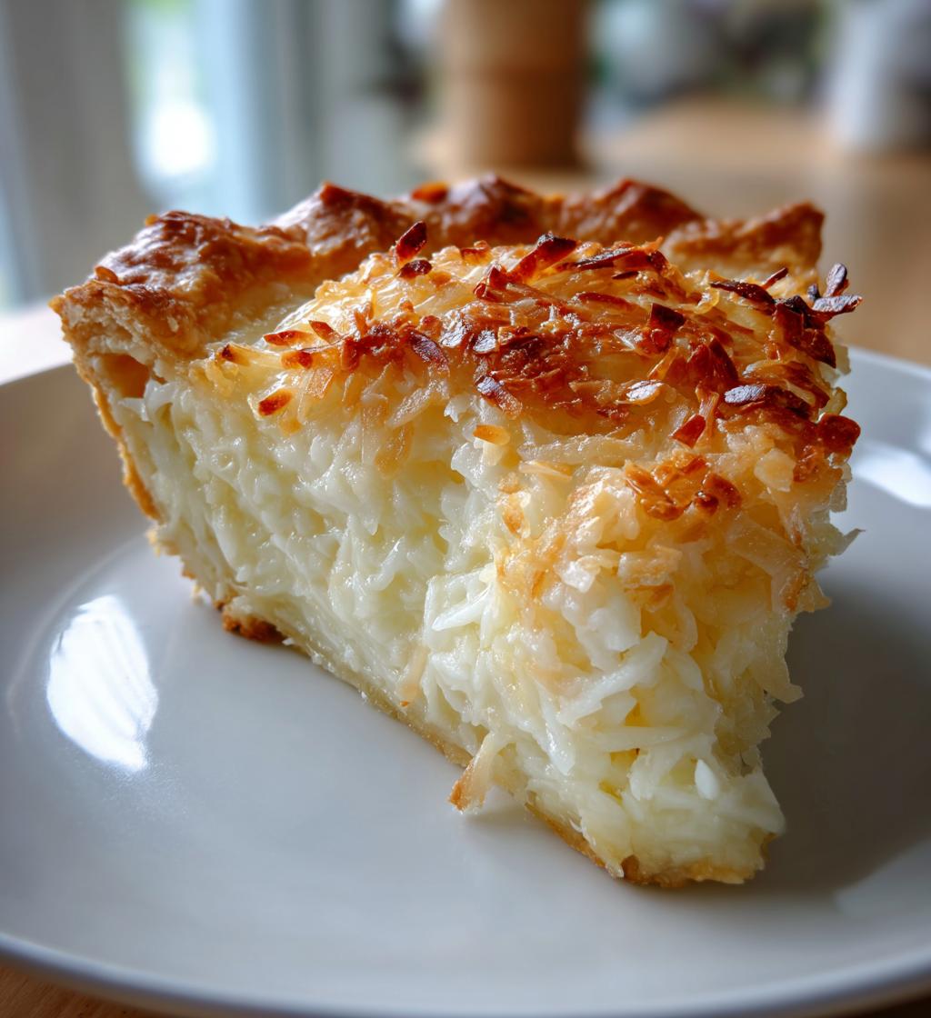 old fashion coconut pie - detail 1