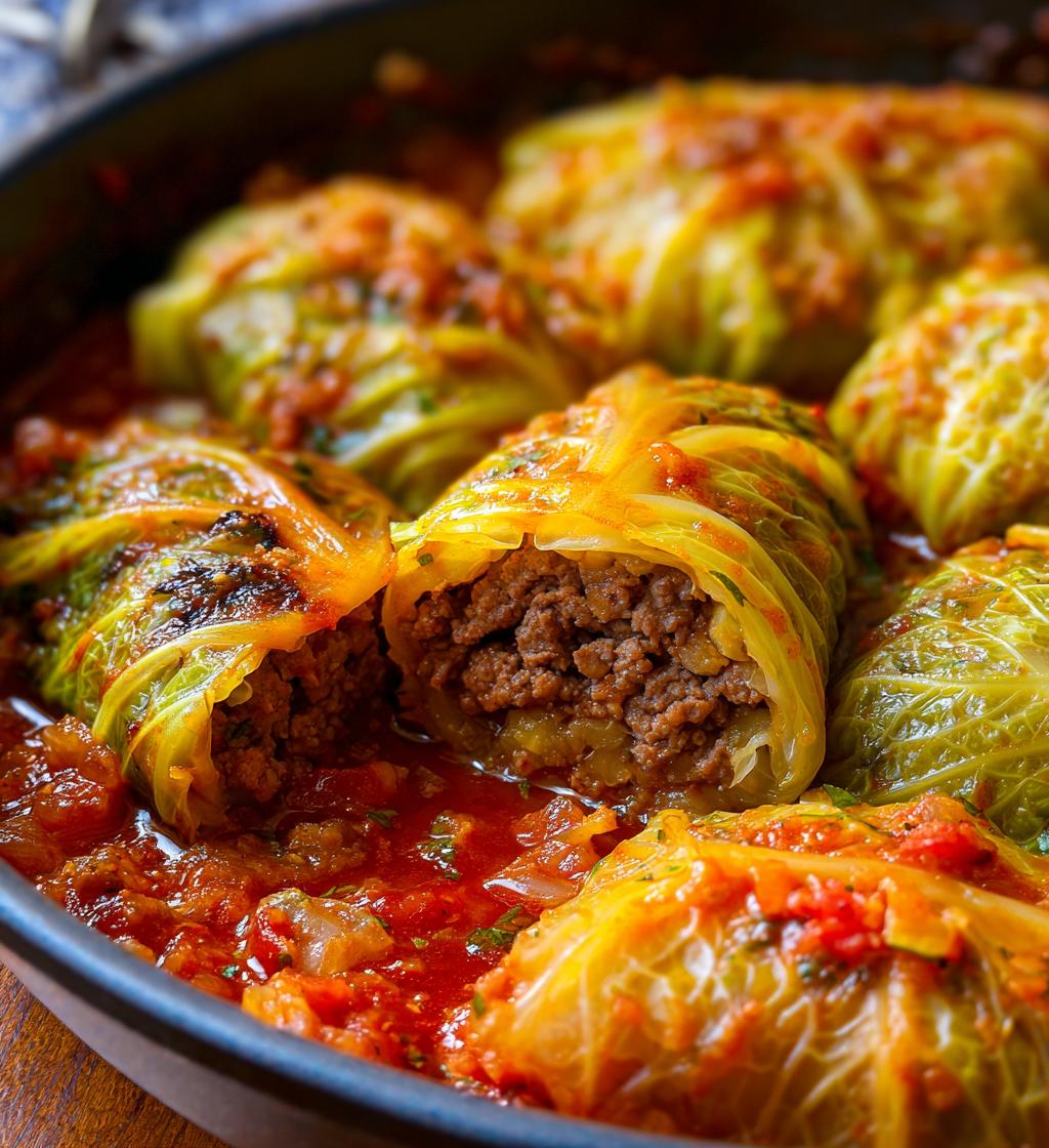 old fashioned stuffed cabbage rolls - detail 1