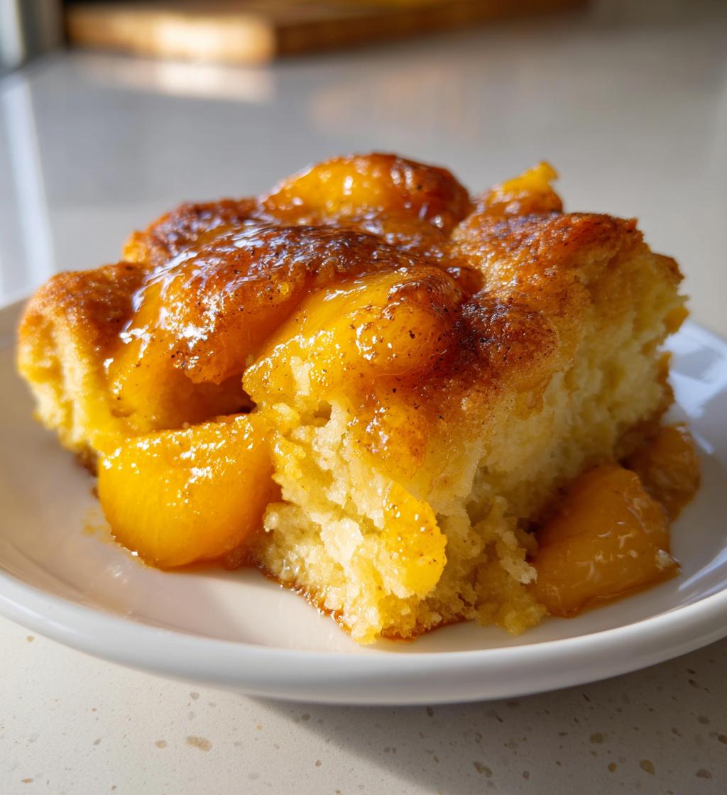 old time oven peach cobbler - detail 1