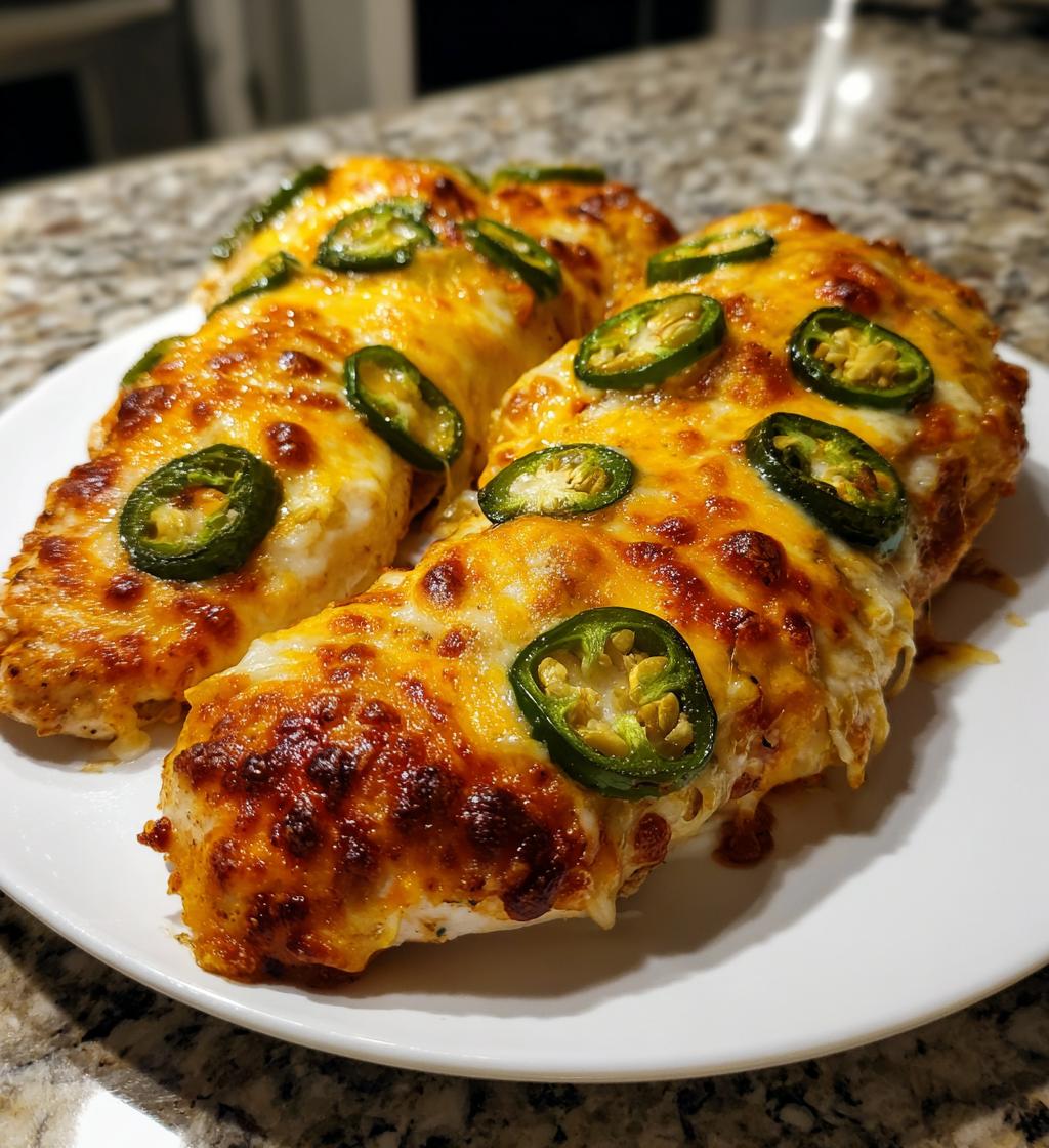 one pan cheesy jalapeno chicken - detail 1