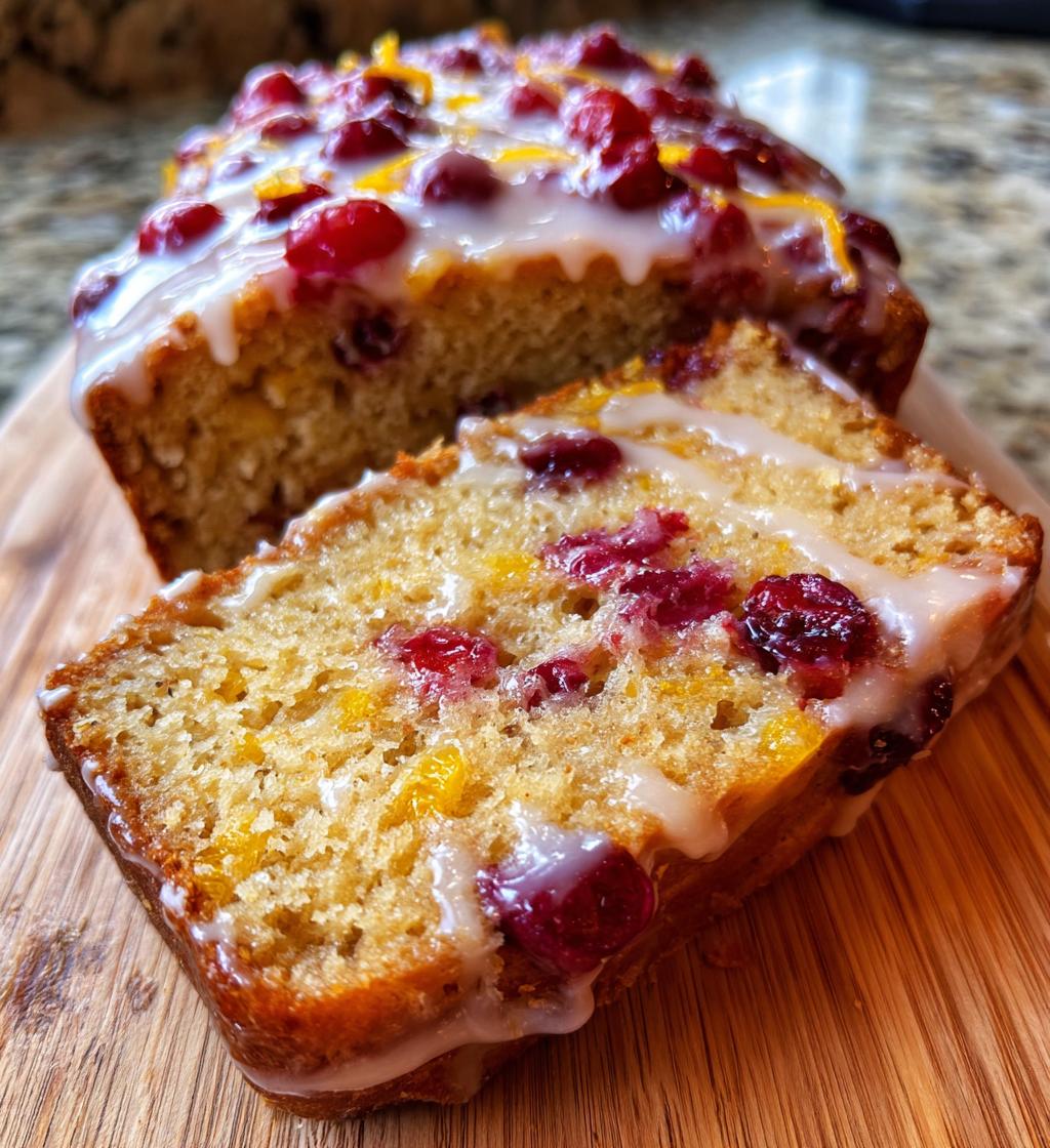 orange cranberry bread glaze - detail 1