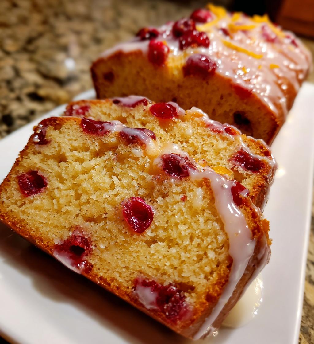 orange cranberry bread glaze