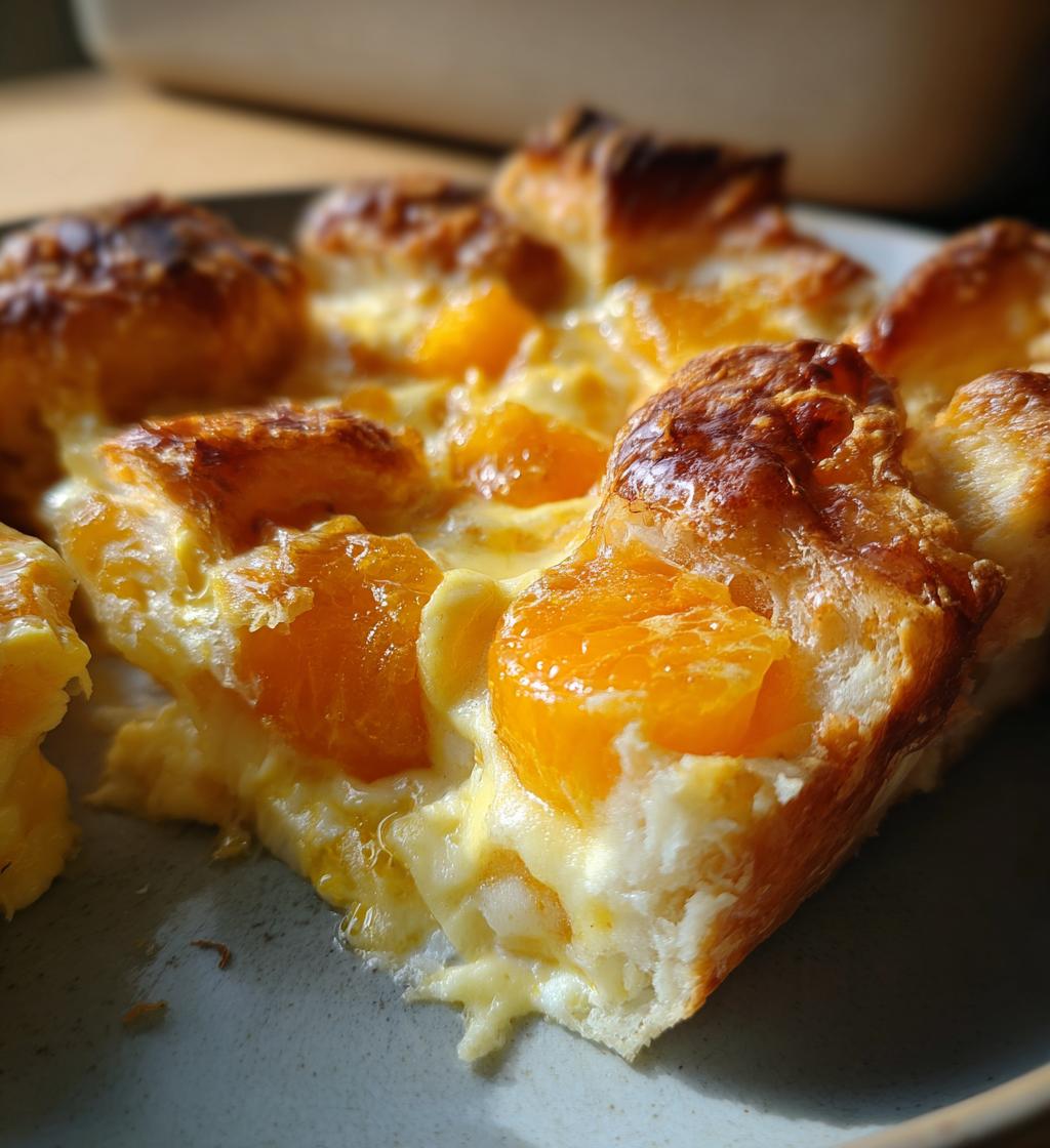 orange croissant breakfast bake