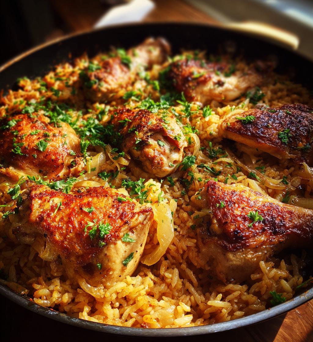 oven baked chicken and rice - detail 1