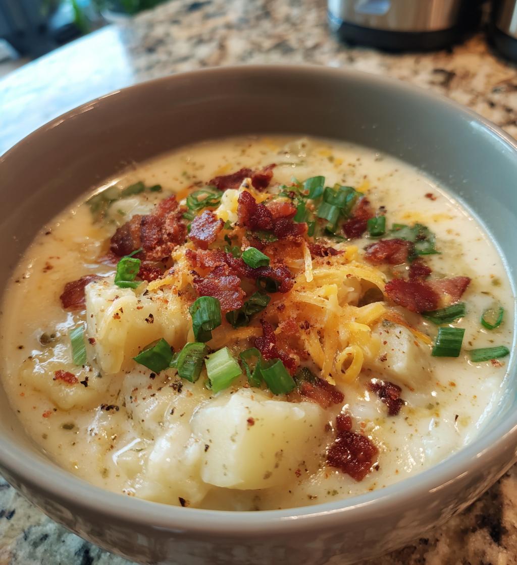 paula deen crockpot potato soup - detail 1