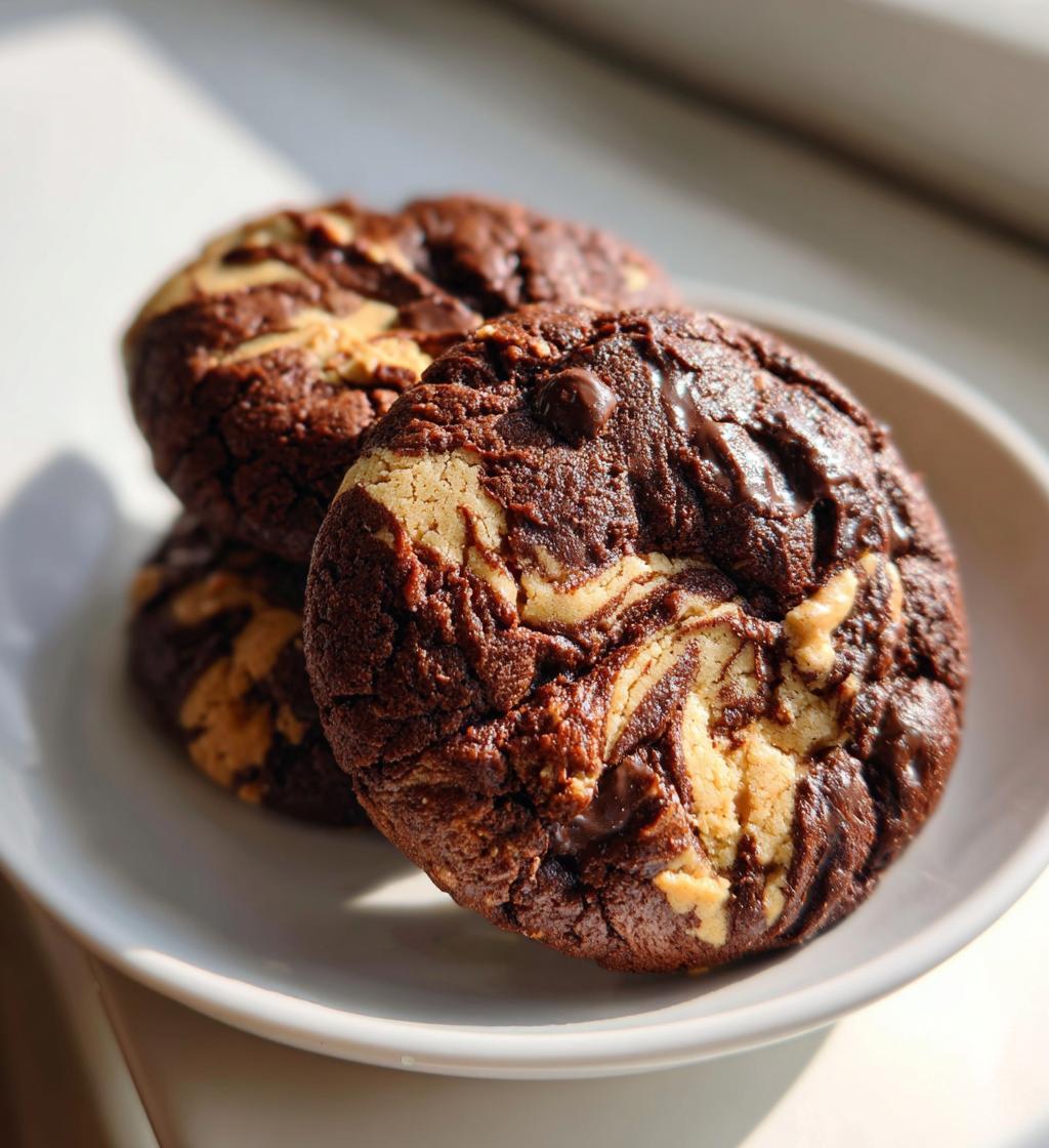 peanut butter brownie swirl cookies