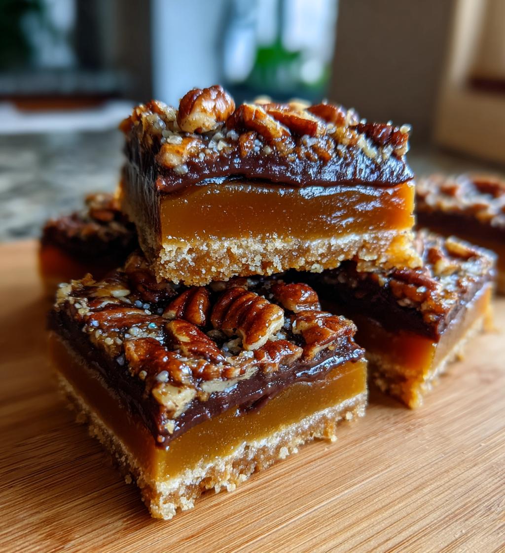 pecan turtle bars - detail 1