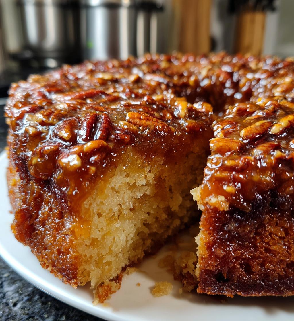 pecan upside down bundt cake - detail 1