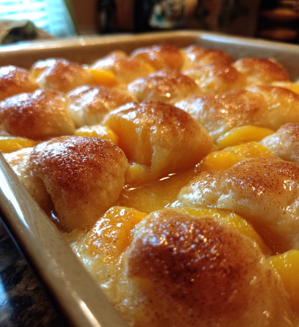 perfect peach dumplings