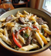philly cheesesteak pasta