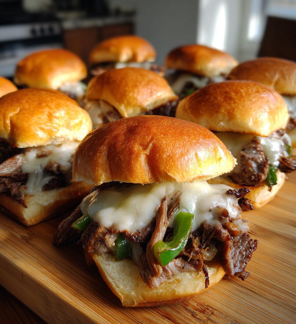philly cheesesteak sliders - detail 1