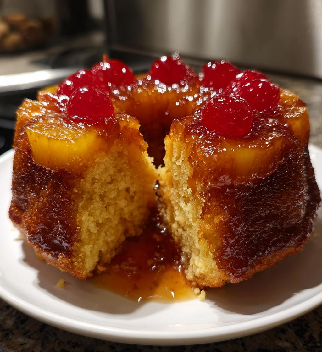 pineapple upside down bundt cake - detail 1