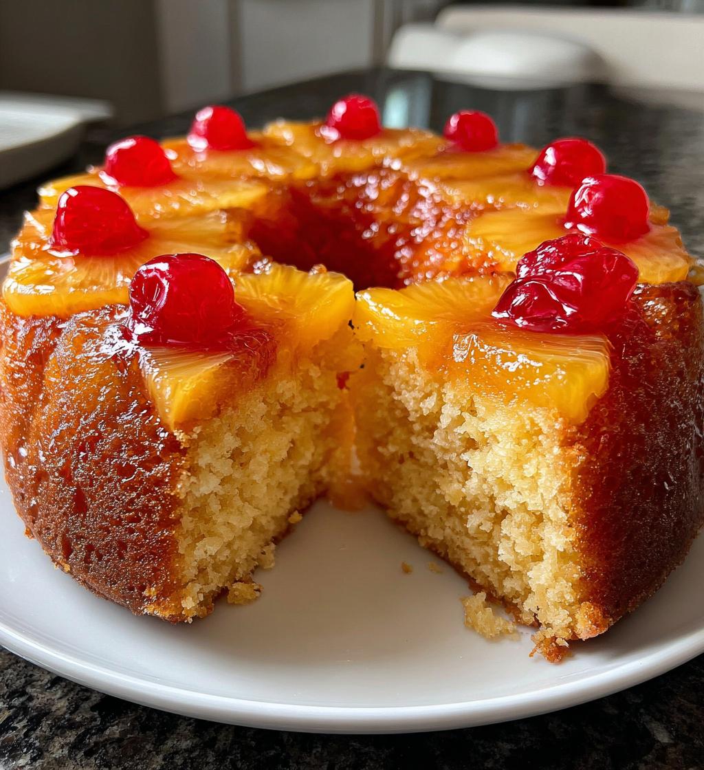 pineapple upside down bundt cake