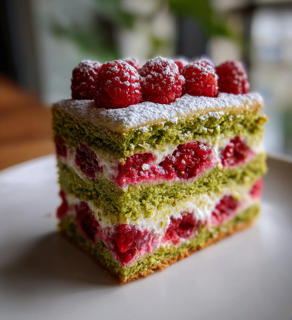 pistachio raspberry cake