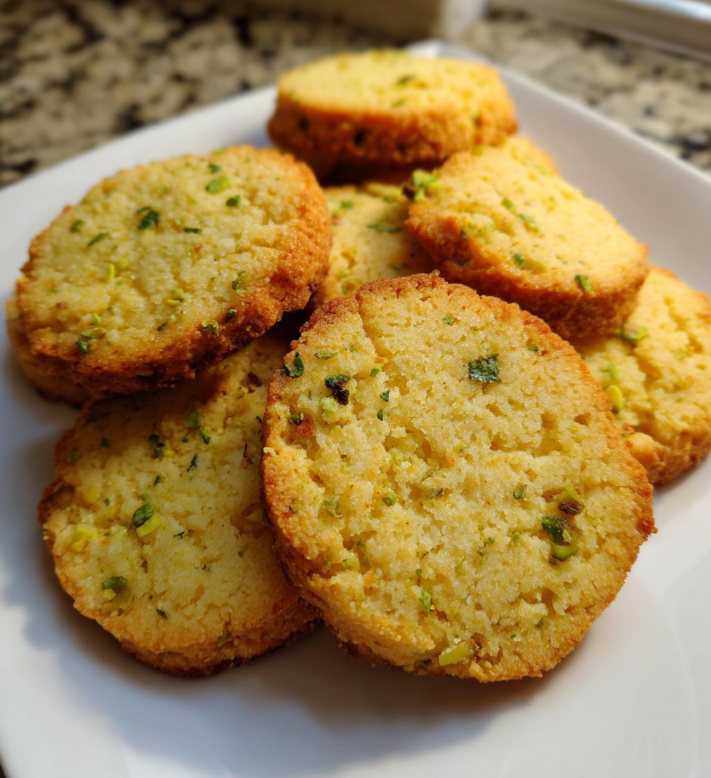 pistachio shortbread cookies