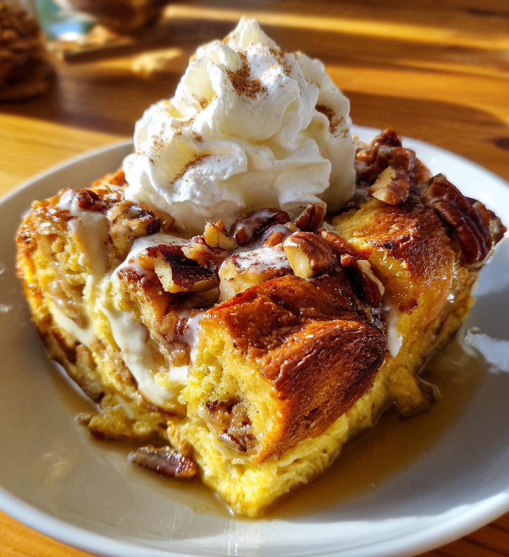 pumpkin pecan bread pudding