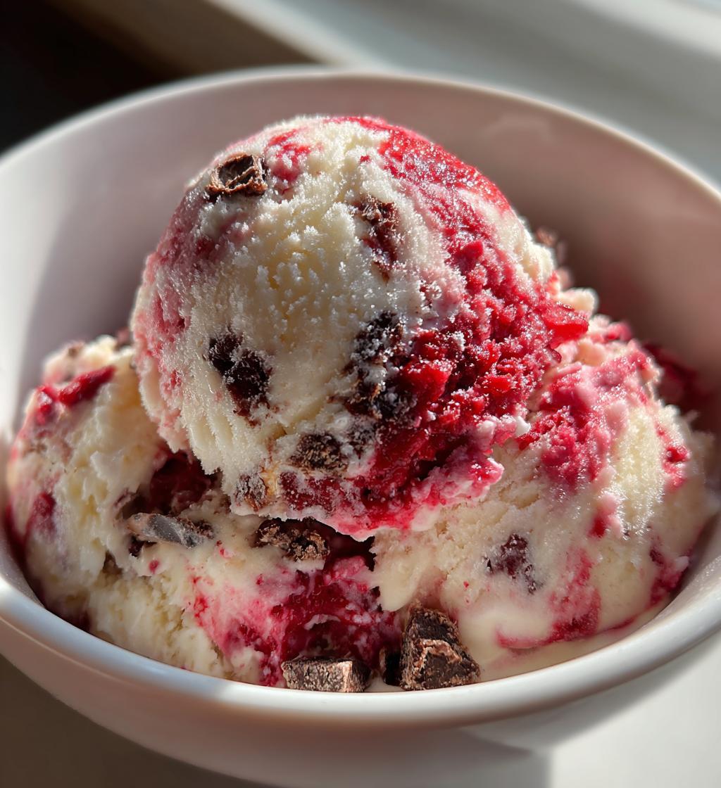 raspberry chocolate chunk ice cream