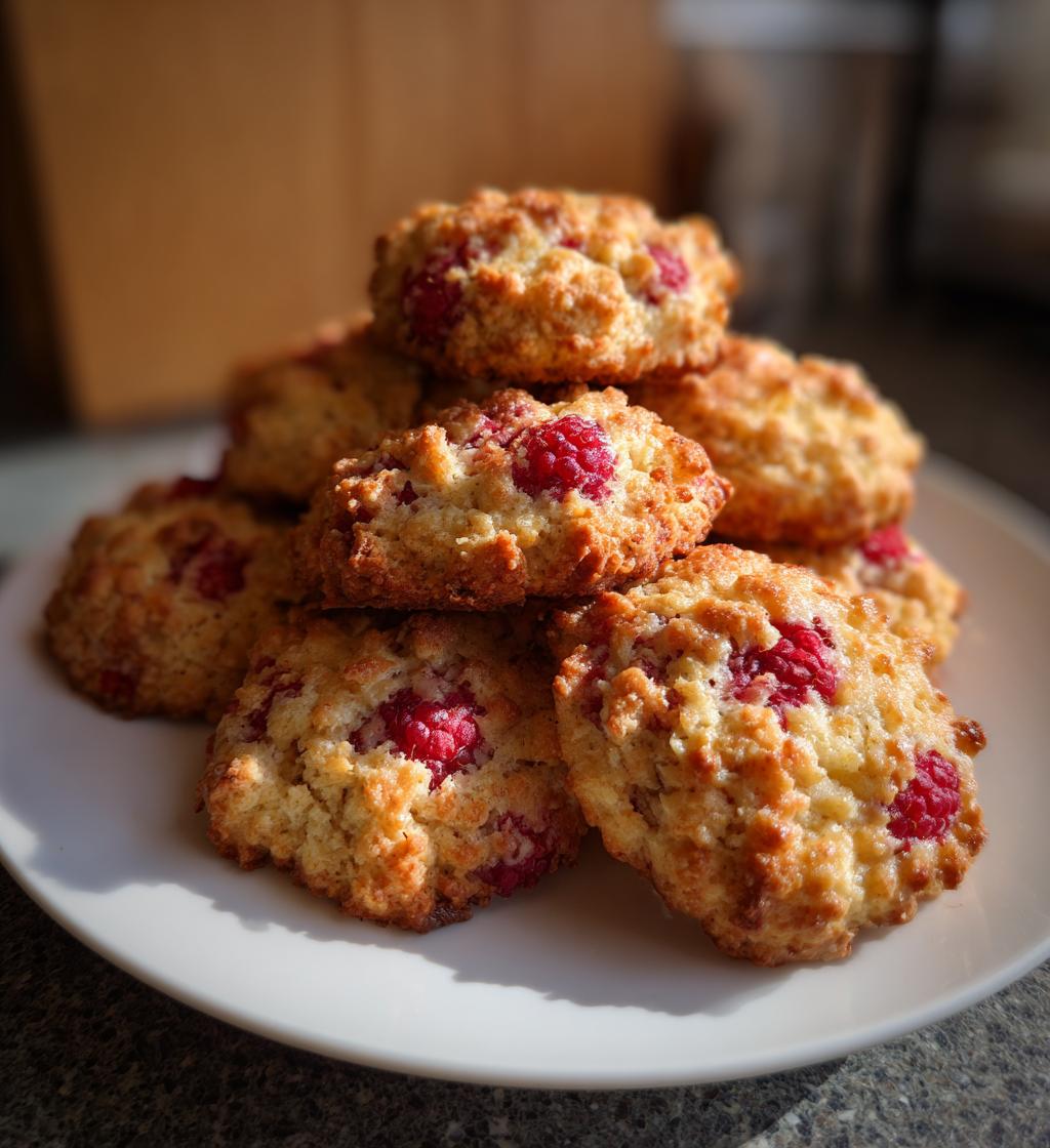 raspberry crumble cookies