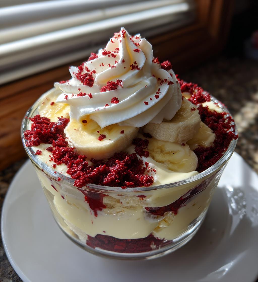 red velvet banana pudding