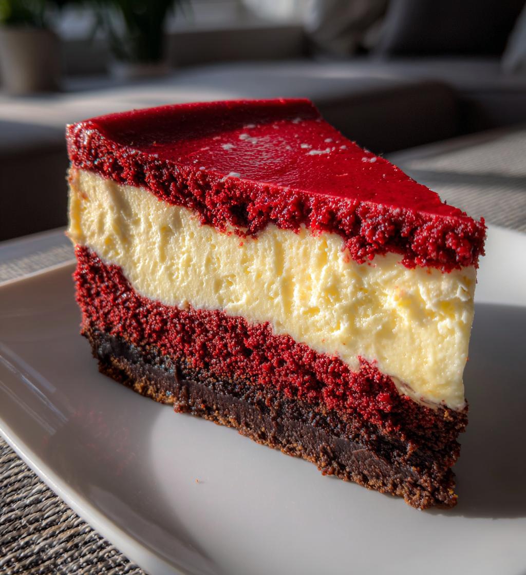 red velvet cheesecake - detail 1