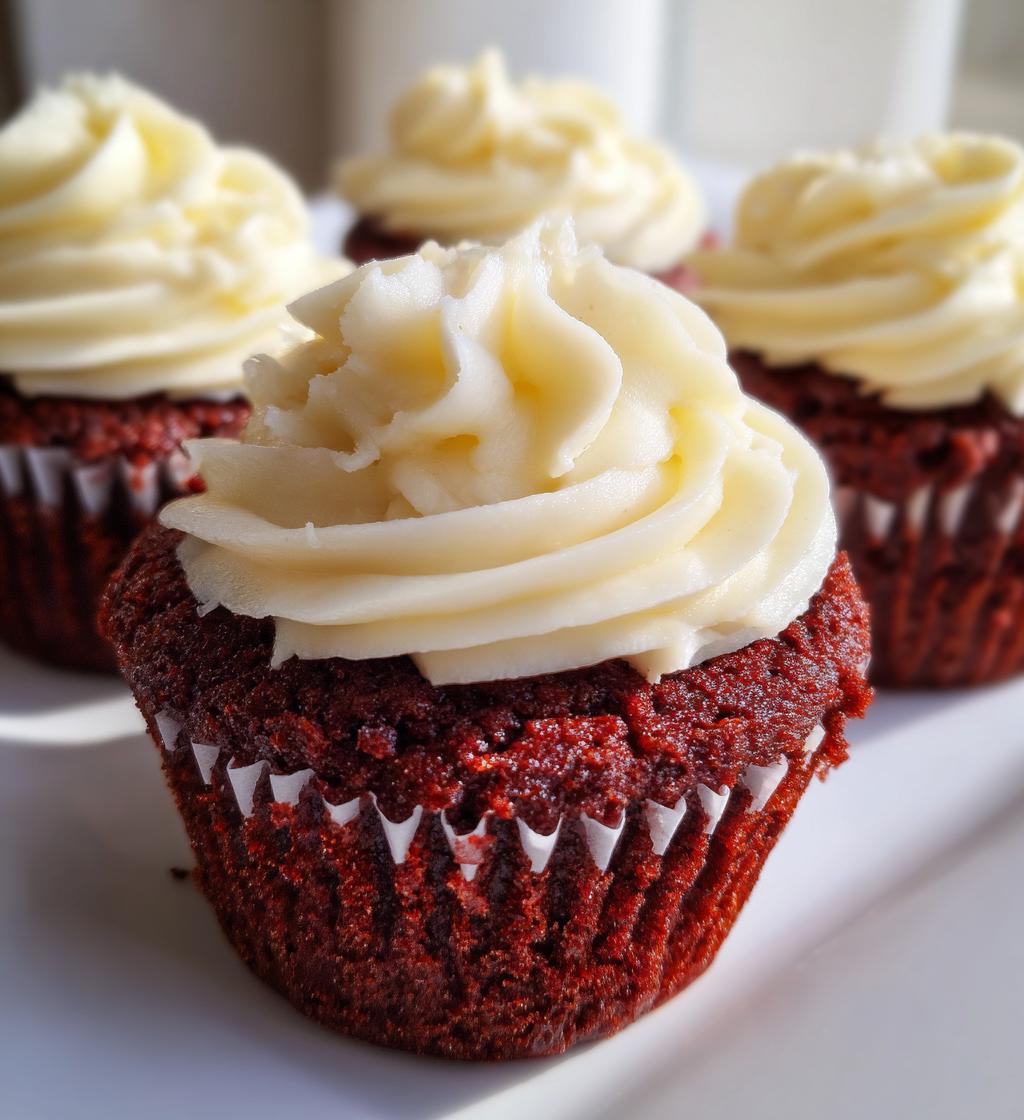 red velvet muffins - detail 1