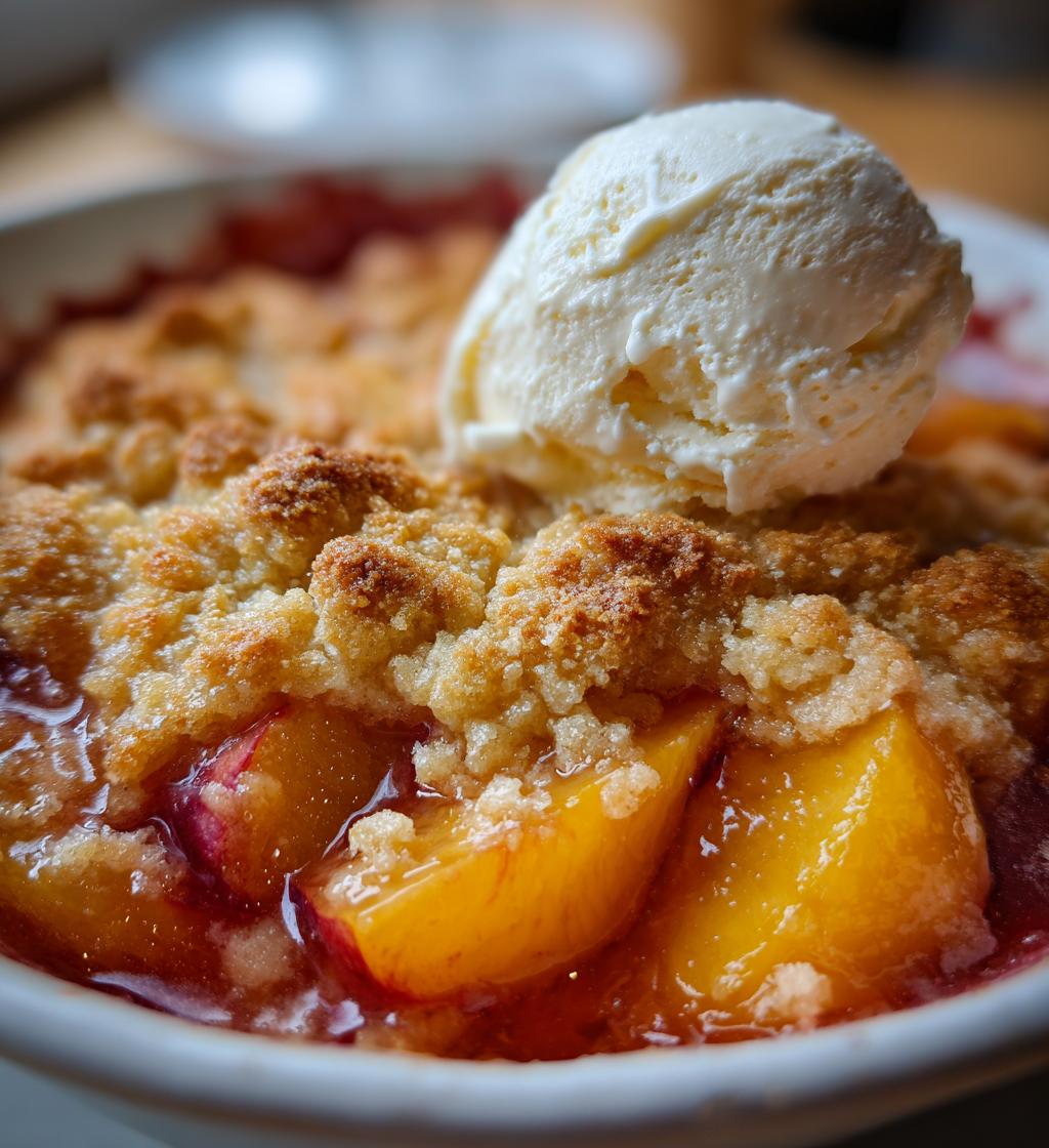 ridiculously easy peach cobbler