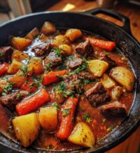 rustic campfire beef and potato