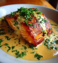 salmon with creamy dijon sauce
