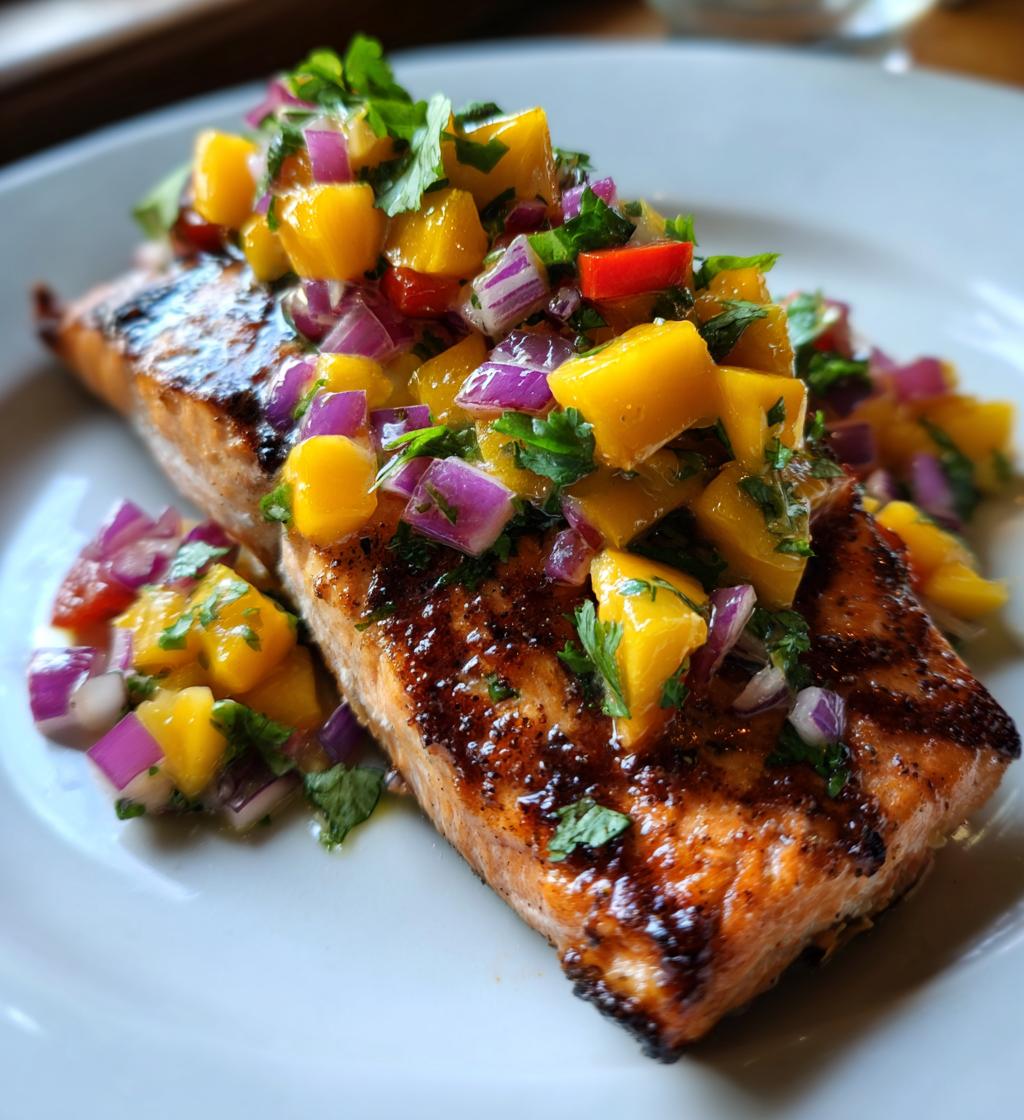 salmon with mango salsa
