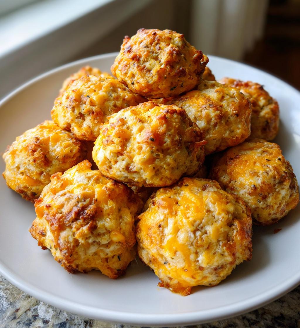 sausage balls with cream cheese - detail 1