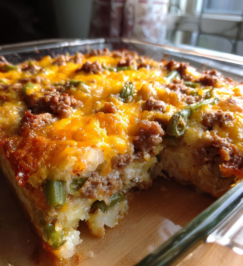 sausage green bean potato casserole