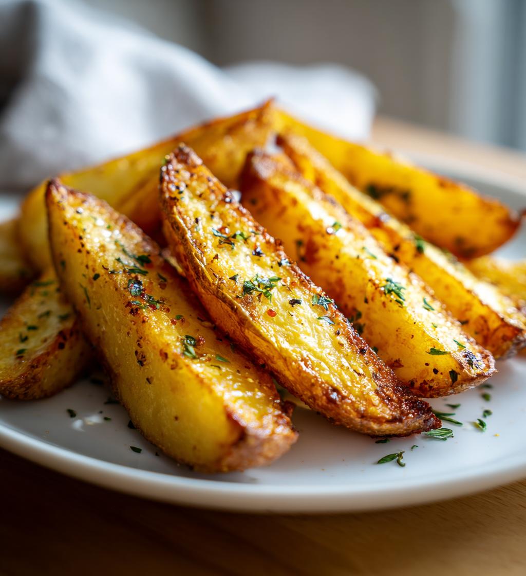 seasoned baked potato wedges