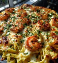 shrimp alfredo bake recipe