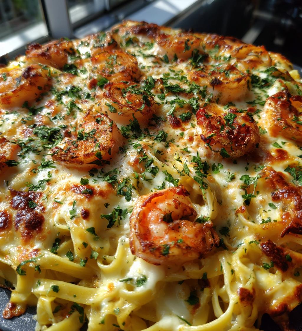 shrimp alfredo bake recipe