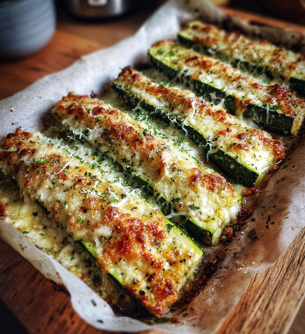 simple baked zucchini and cheese - detail 1