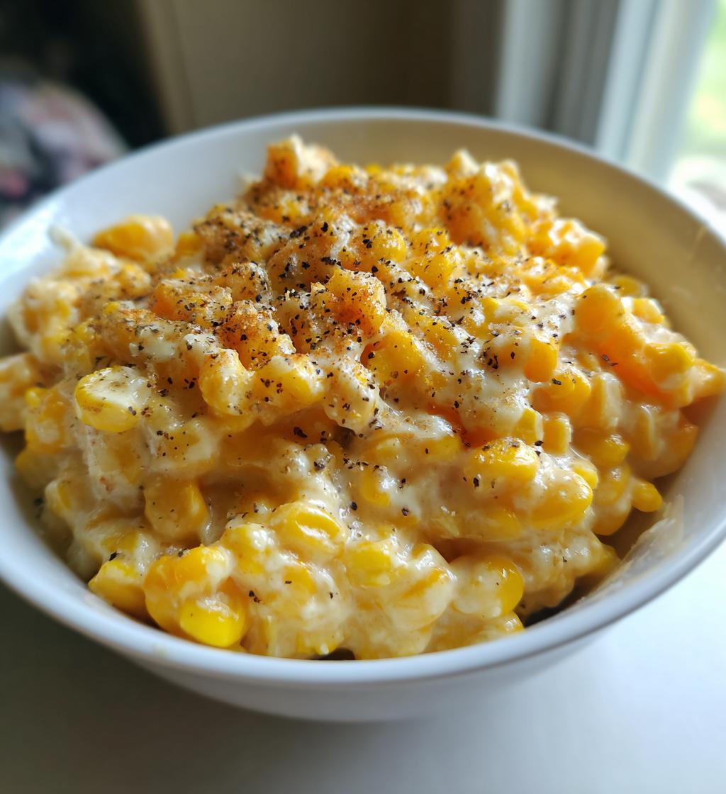 slow cooker cheddar corn