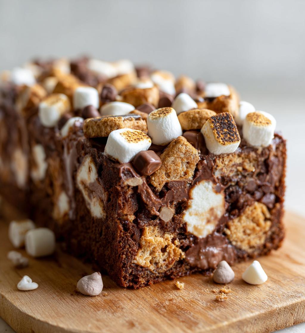 smores loaf cake - detail 1