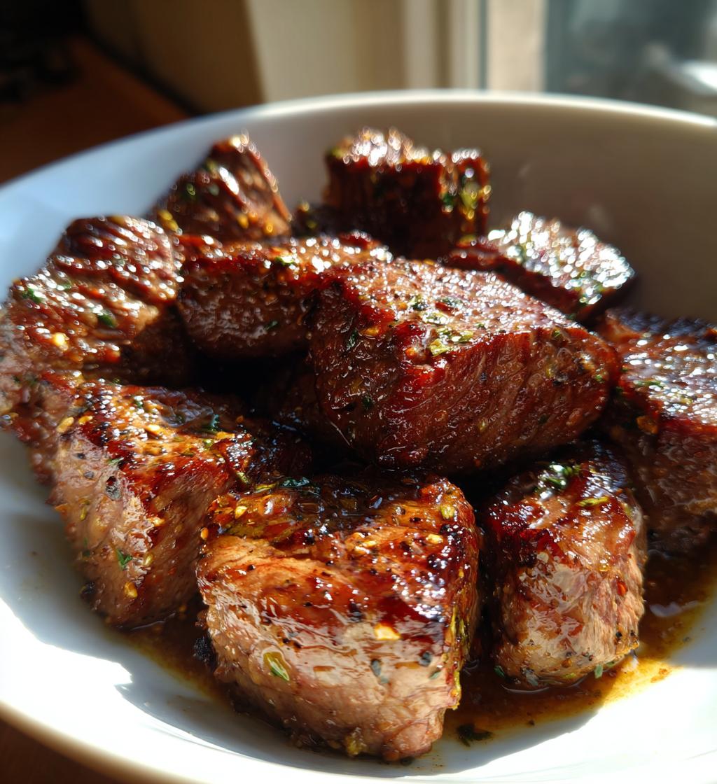 steak tips in air fryer - detail 1