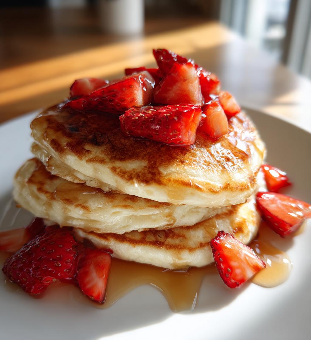 strawberry pancakes - detail 1