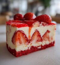 strawberry red velvet cheesecake recipe