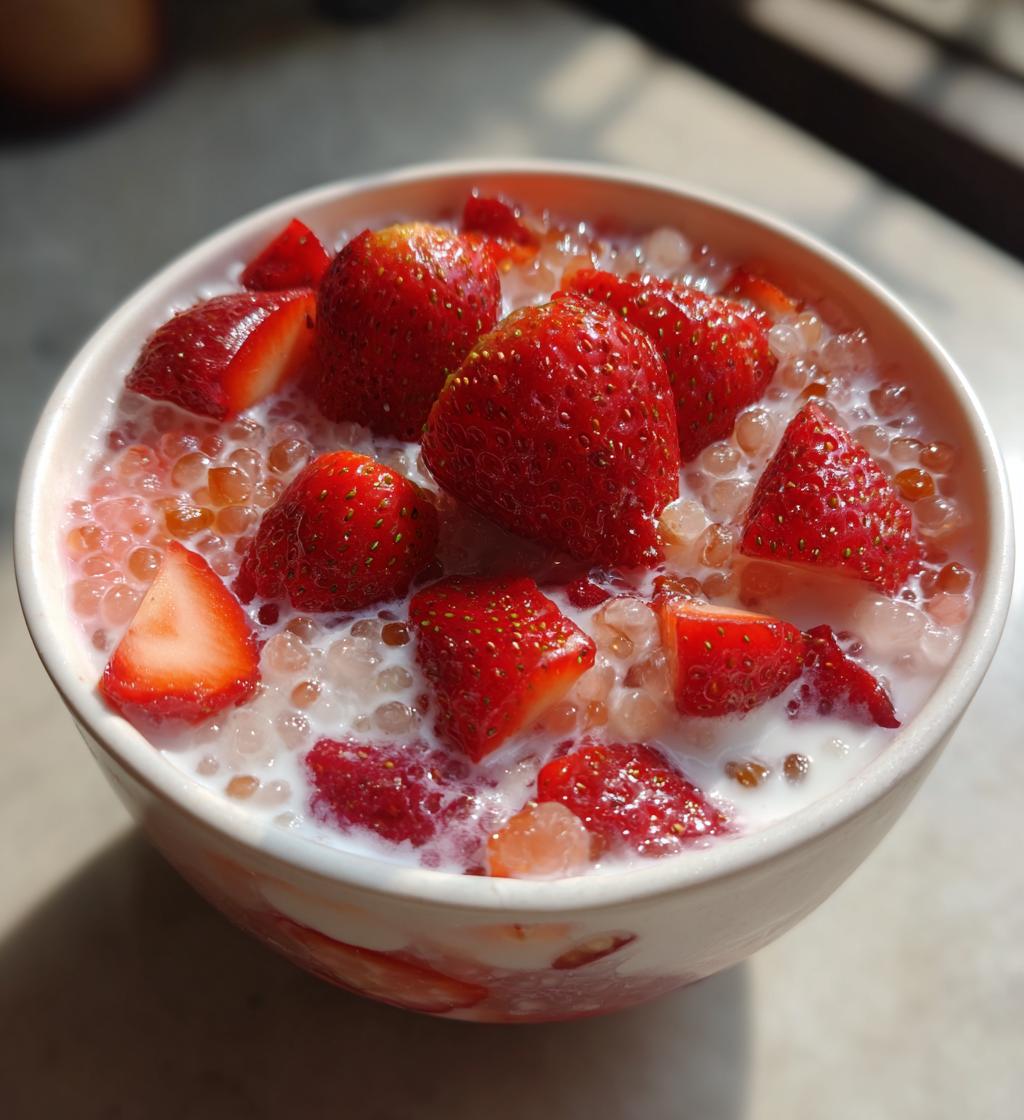 strawberry sago dessert