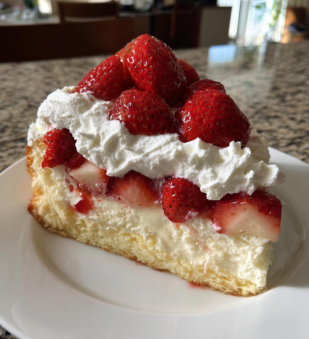 strawberry shortcake cheesecake cake