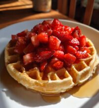 strawberry waffles recipe