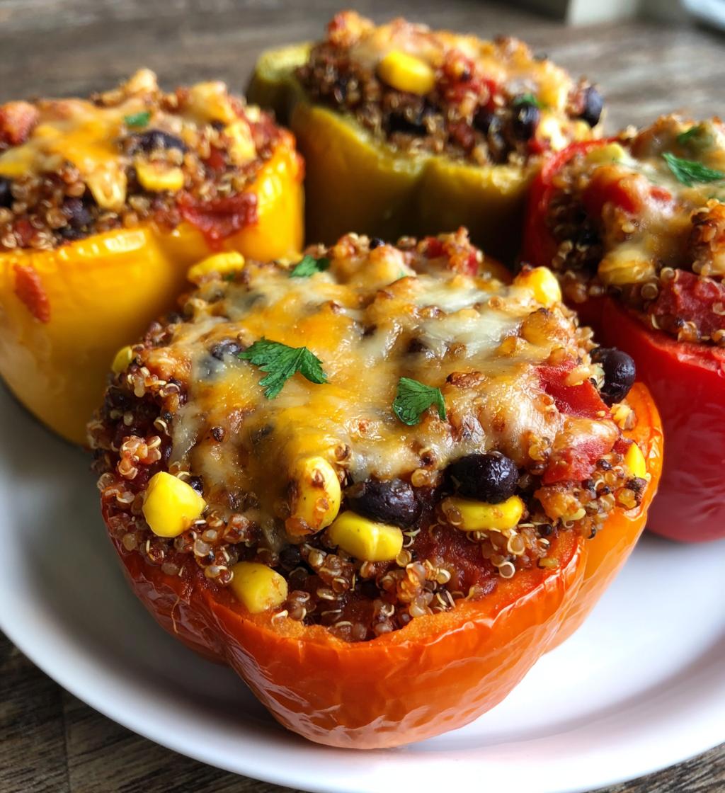 stuffed bell peppers vegetarian - detail 1
