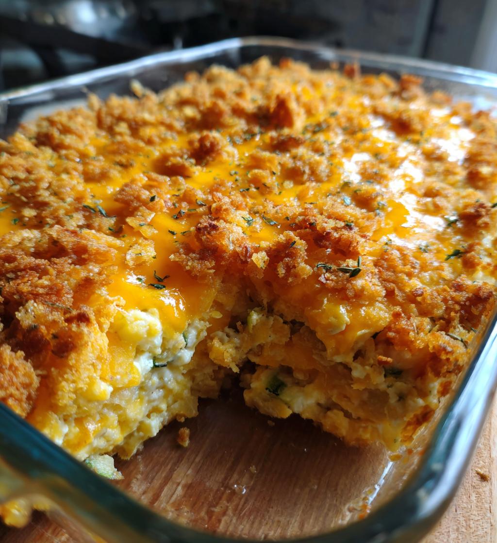 summer squash casserole with ritz crackers